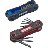 Metric+SAE Non-Slip Folding Hex Key Set - 17 Piece, 2 Pack