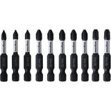 2" Phillips Power Bits - 10 Pack, Assorted Sizes