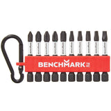 2" Phillips & Square Impact Driver Bit Set - 10 Piece, Assorted Sizes