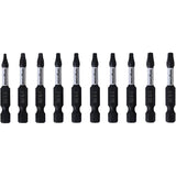 2" Square Power Bits - 10 Pack, Assorted Sizes