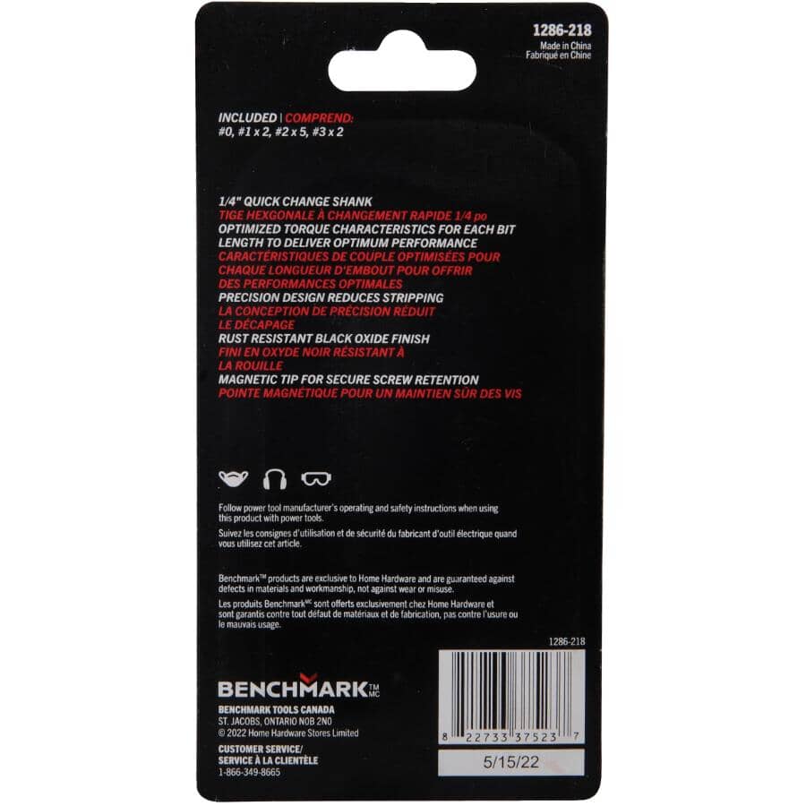 2" Square Power Bits - 10 Pack, Assorted Sizes