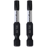 2" T30 Torx Power Bits - 2 Pack
