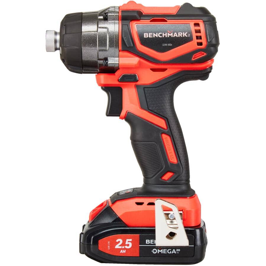 20V Max Brushless 1/4" Lithium-ion Cordless Impact Driver Kit - with Battery, Charger & Tool Case