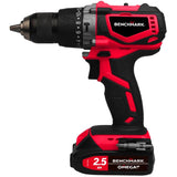 20V Max Lithium-ion Cordless Hammer Drill & Impact Driver Combo Kit - with 2 Batteries, Charger & Tool Bag