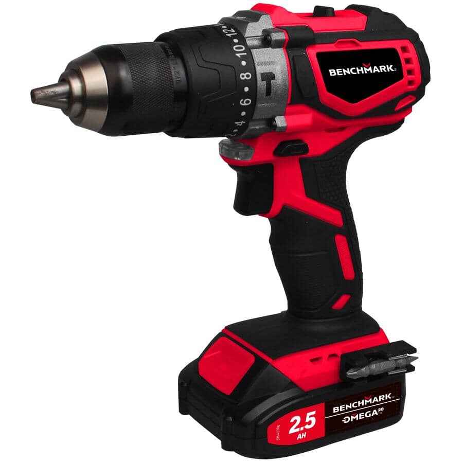 20V Max Lithium-ion Cordless Hammer Drill & Impact Driver Combo Kit - with 2 Batteries, Charger & Tool Bag