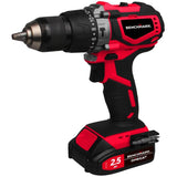 20V Max Lithium-ion Cordless Hammer Drill & Impact Driver Combo Kit - with 2 Batteries, Charger & Tool Bag