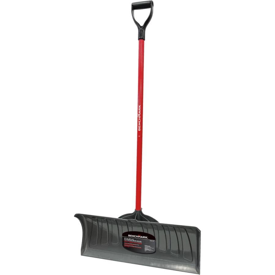 26" Poly Blade Snow Shovel - with Fiberglass D-Grip Handle