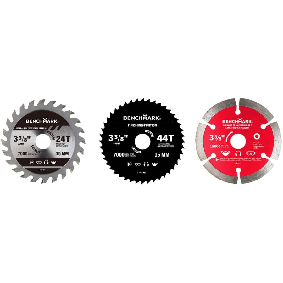 3-3/8" Circular Saw Blade Set - 3 Pack