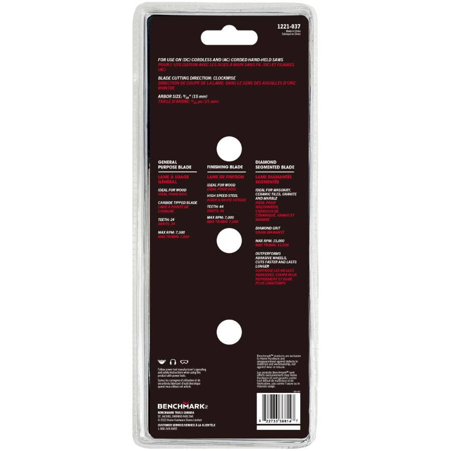 3-3/8" Circular Saw Blade Set - 3 Pack