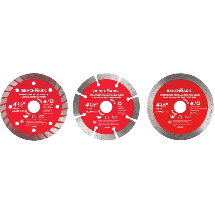 3 Piece Diamond Saw Blade Set