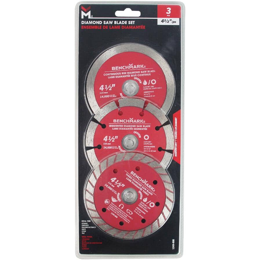 3 Piece Diamond Saw Blade Set