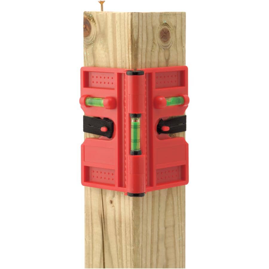 3 Vials Magnetic Adjustable Angles Post Level