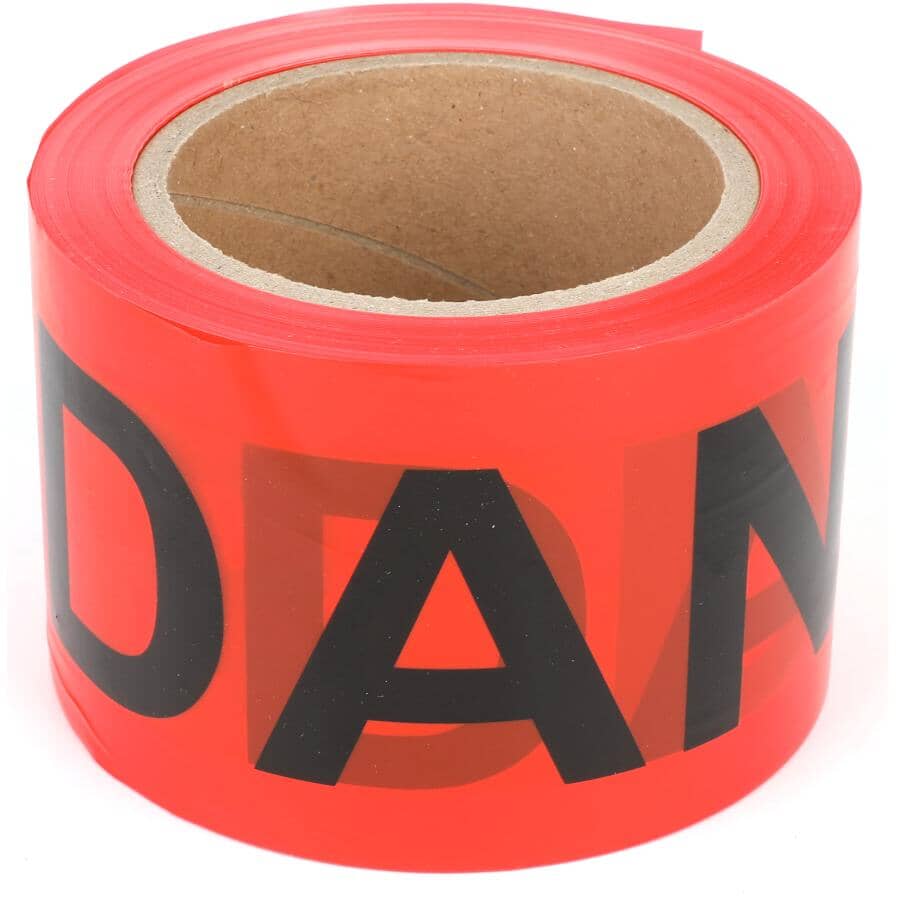 3" x 300' Red Danger Tape