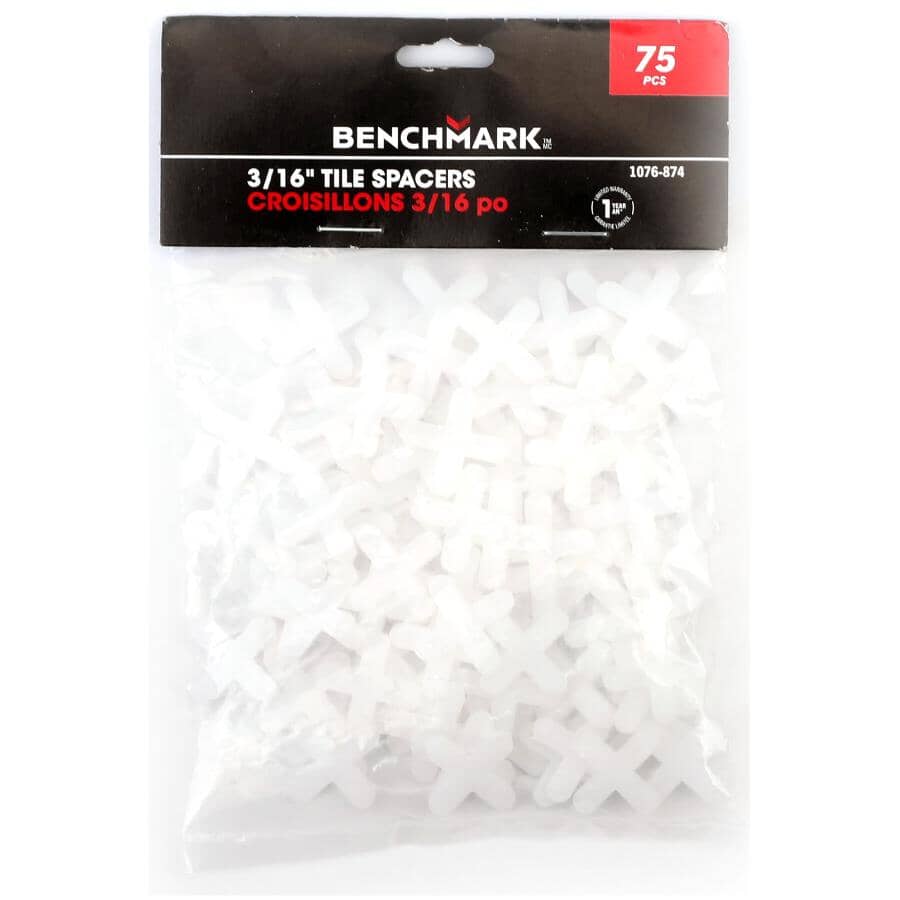 3/16" Cross Tile Spacers - 75 Pack