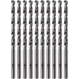 3/16" High Speed Steel Drill Bits - Silver, 10 Pack