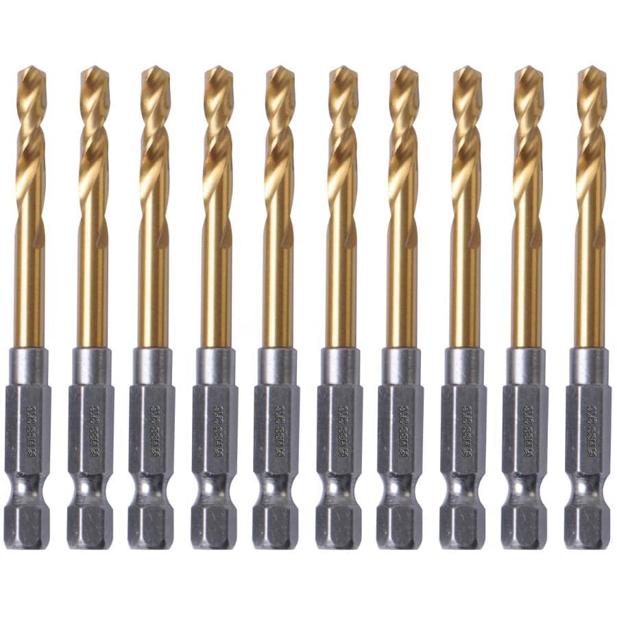 3/16" Titanium Drill Bit - 7 Edge, 10 Pack