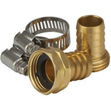 3/4" x 3/4" x 3/4" Aluminum Hose Coupling, with Stainless Steel Clamps