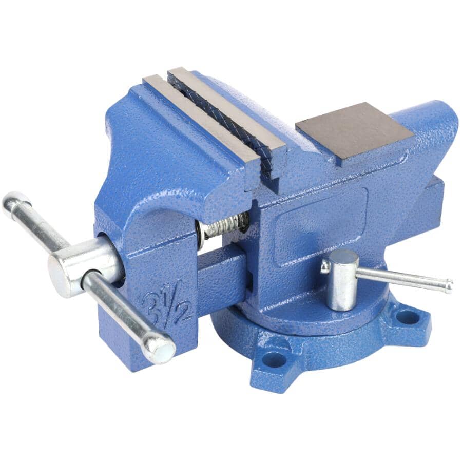 3.5" Bench Vise with Swivel Base
