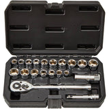 3/8" Drive SAE/Metric Socket Wrench - 20 Piece Set