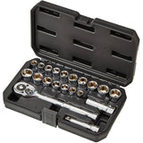 3/8" Drive SAE/Metric Socket Wrench - 20 Piece Set