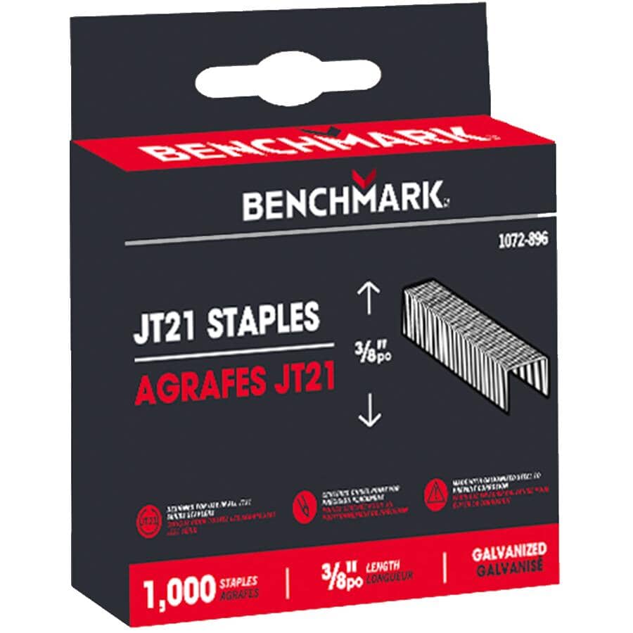3/8" Staples - for JT21 Stapler, 1000 Pack