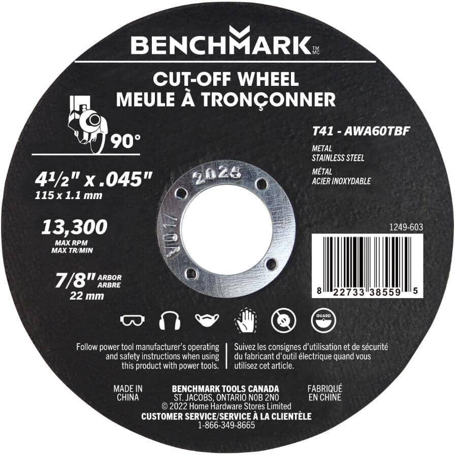4-1/2" x 0.045" x 7/8" Metal Cut-Off Wheel