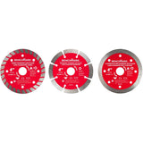 4" Diamond Assorted Blades Set - 3 Pack
