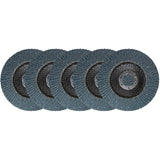 40 Grit 4-1/2" x 7/8" Flap Disc Wheel - 5 Pack