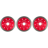 4.5" Porcelain Wet / Dry Diamond Blades - 3 Pack