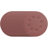 5" 120 Grit Aluminum Oxide Hook and Loop Sanding Discs, with 8 Vacuum Holes - 15 Pack