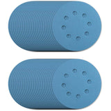 5" 120 Grit Zirconium Ceramic Hook & Loop Sanding Discs, with 8 Vacuum Holes - 50 Pack