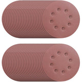 5" 220 Grit Aluminum Oxide Hook & Loop Sanding Discs, with 8 Vacuum Holes - 50 Pack