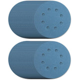 5" 50 Grit Zirconium Ceramic Hook & Loop Sanding Discs, with 8 Vacuum Holes - 50 Pack