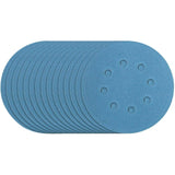 5" 80 Grit Zirconium Ceramic Hook & Loop Sanding Discs, with 8 Vacuum Holes - 15 Pack