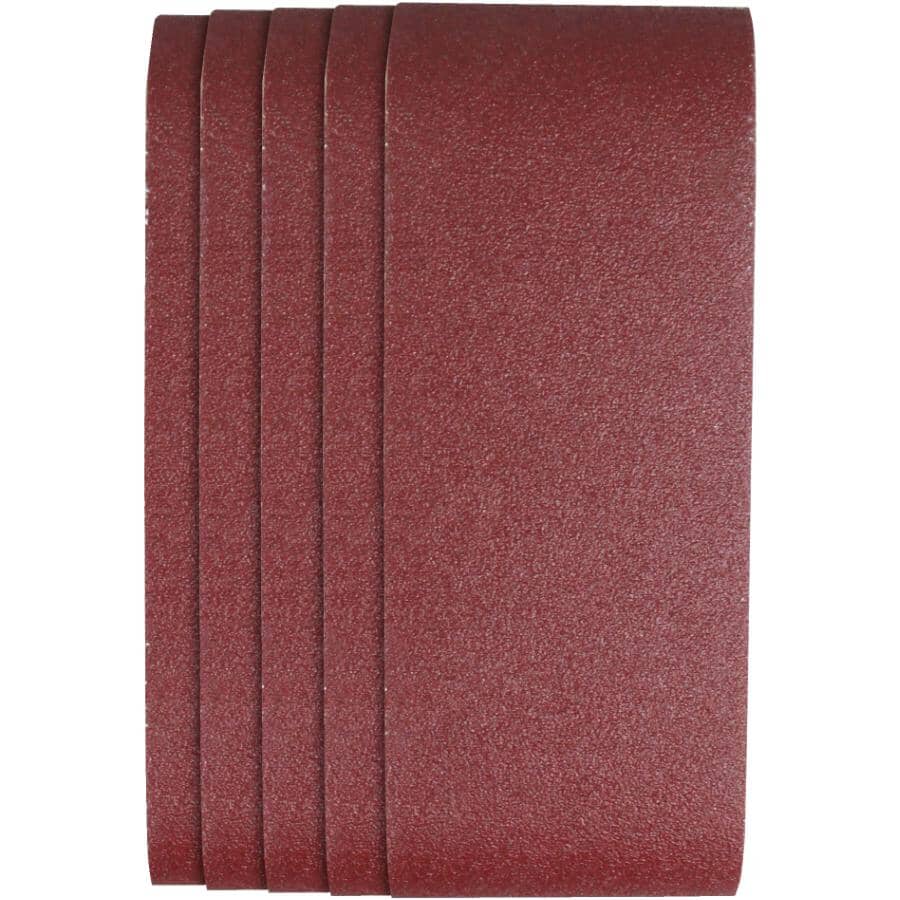 5 Pack 3" x 21" 80 Grit Aluminum Oxide Belts