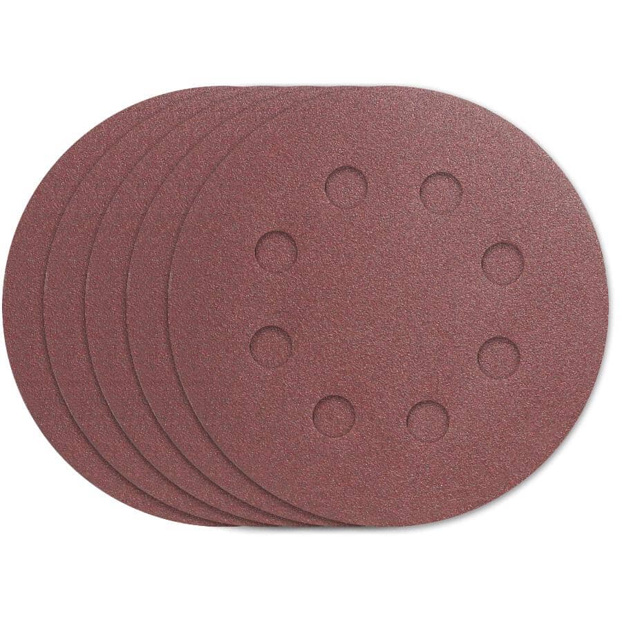 5 Pack 4.5" 120 Grit Aluminum Oxide Hook and Loop Sanding Discs