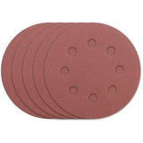 5 Pack 4.5" 220 Grit Aluminum Oxide Hook and Loop Sanding Discs, with 8 Vacuum Holes