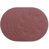 5 Pack 4.5" 60 Grit Aluminum Oxide Hook and Loop Sanding Discs, with 8 Vacuum Holes