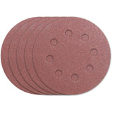5 Pack 4.5" 80 Grit Aluminum Oxide Hook and Loop Sanding Discs, with 8 Vacuum Holes