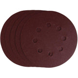 5 Pack 5" 120 Grit Aluminum Oxide Hook and Loop Sanding Discs, with 8 Vacuum Holes