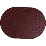 5 Pack 5" 60 Grit Aluminum Oxide Hook and Loop Sanding Discs, with 5 Vacuum Holes