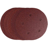 5 Pack 5" 80 Grit Aluminum Oxide Hook and Loop Sanding Discs, with 5 Vacuum Holes