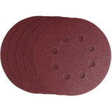 5 Pack 5" 80 Grit Aluminum Oxide Hook and Loop Sanding Discs, with 8 Vacuum Holes