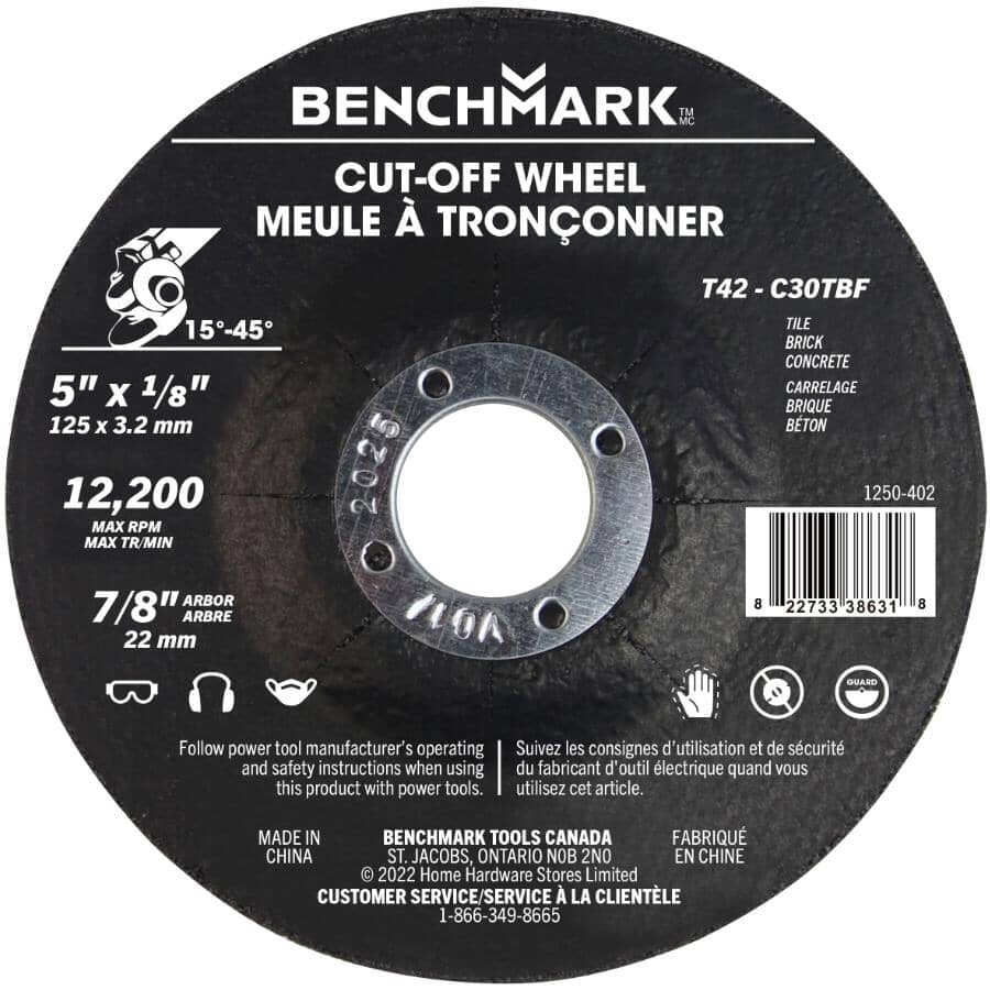 5" x 1/8" x 7/8" Depressed Centre Masonry Cut-Off Wheel