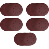 50 Pack 5" 120 Grit Aluminum Oxide Hook and Loop Sanding Discs, with 8 Vacuum Holes