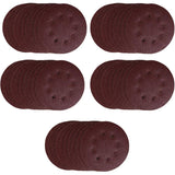 50 Pack 5" 40 Grit Aluminum Oxide Hook and Loop Sanding Discs, with 8 Vacuum Holes