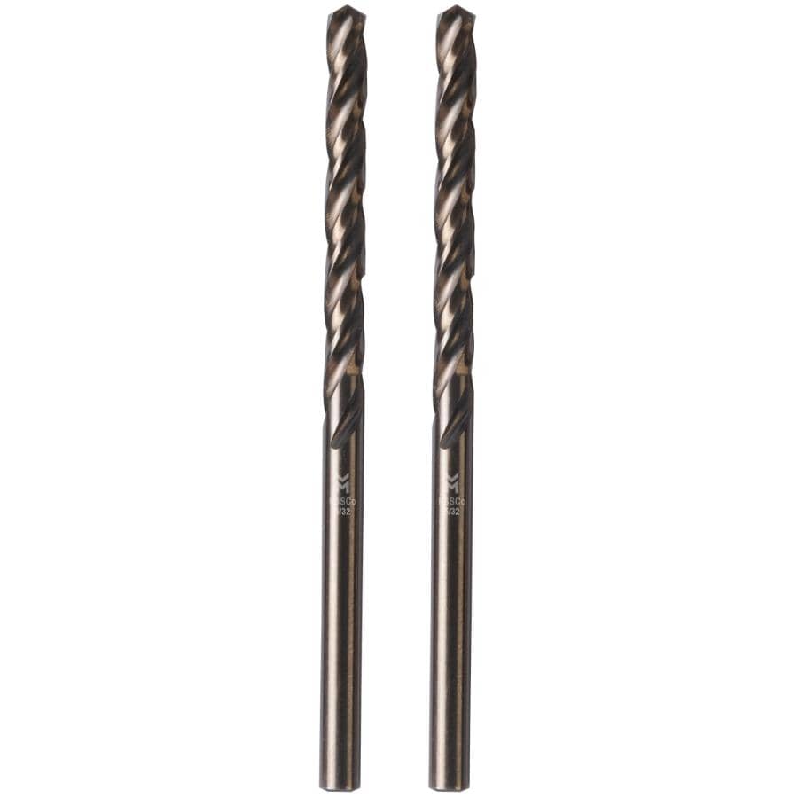 5/32" Cobalt Drill Bits - 3 Flute, 2 Pack