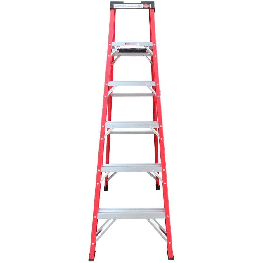 6' #1 Fibreglass Step Ladder, with Paint Tray