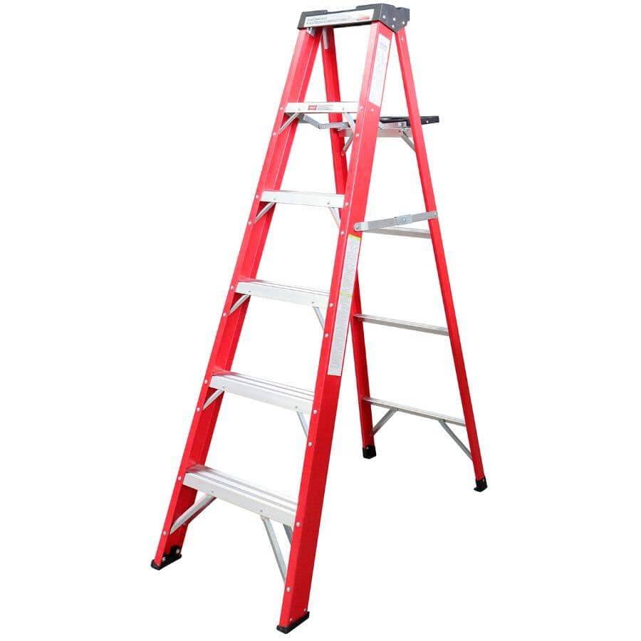 6' #1 Fibreglass Step Ladder, with Paint Tray