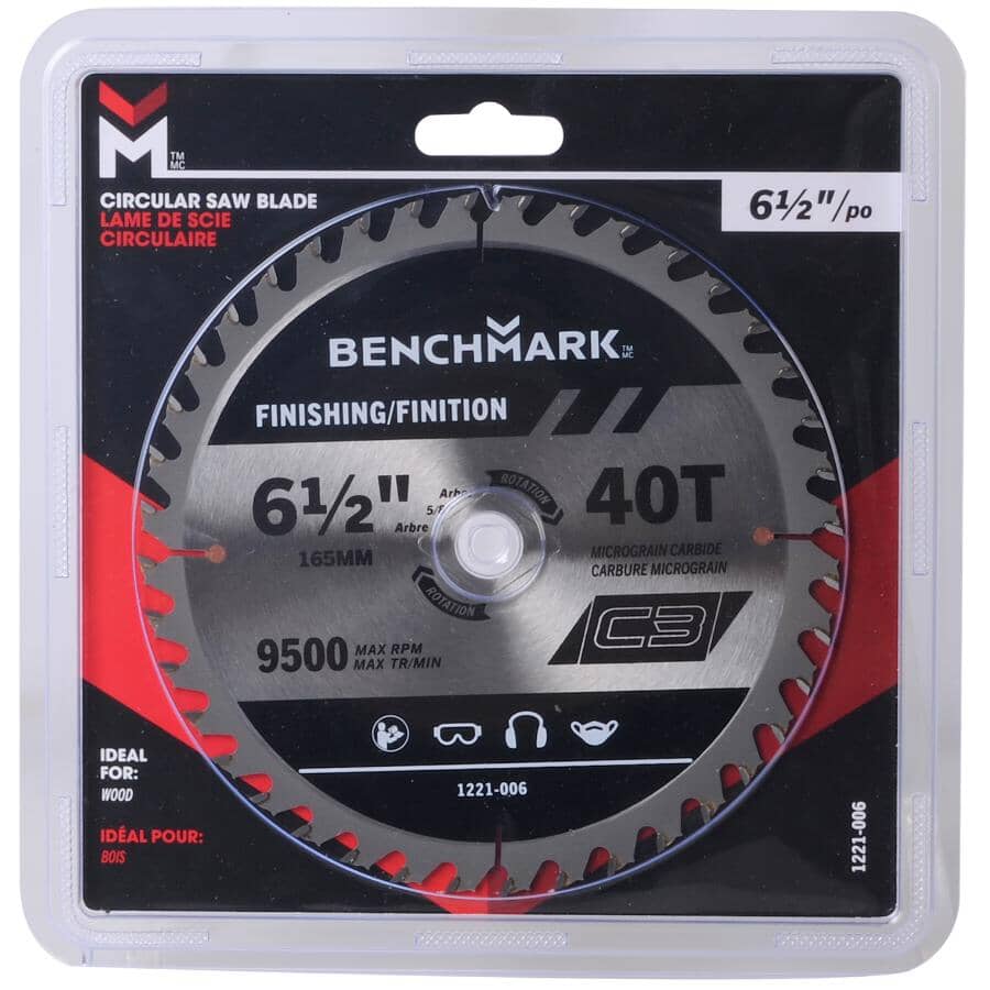 6-1/2" 40 Tooth Carbide Circular Saw Blade
